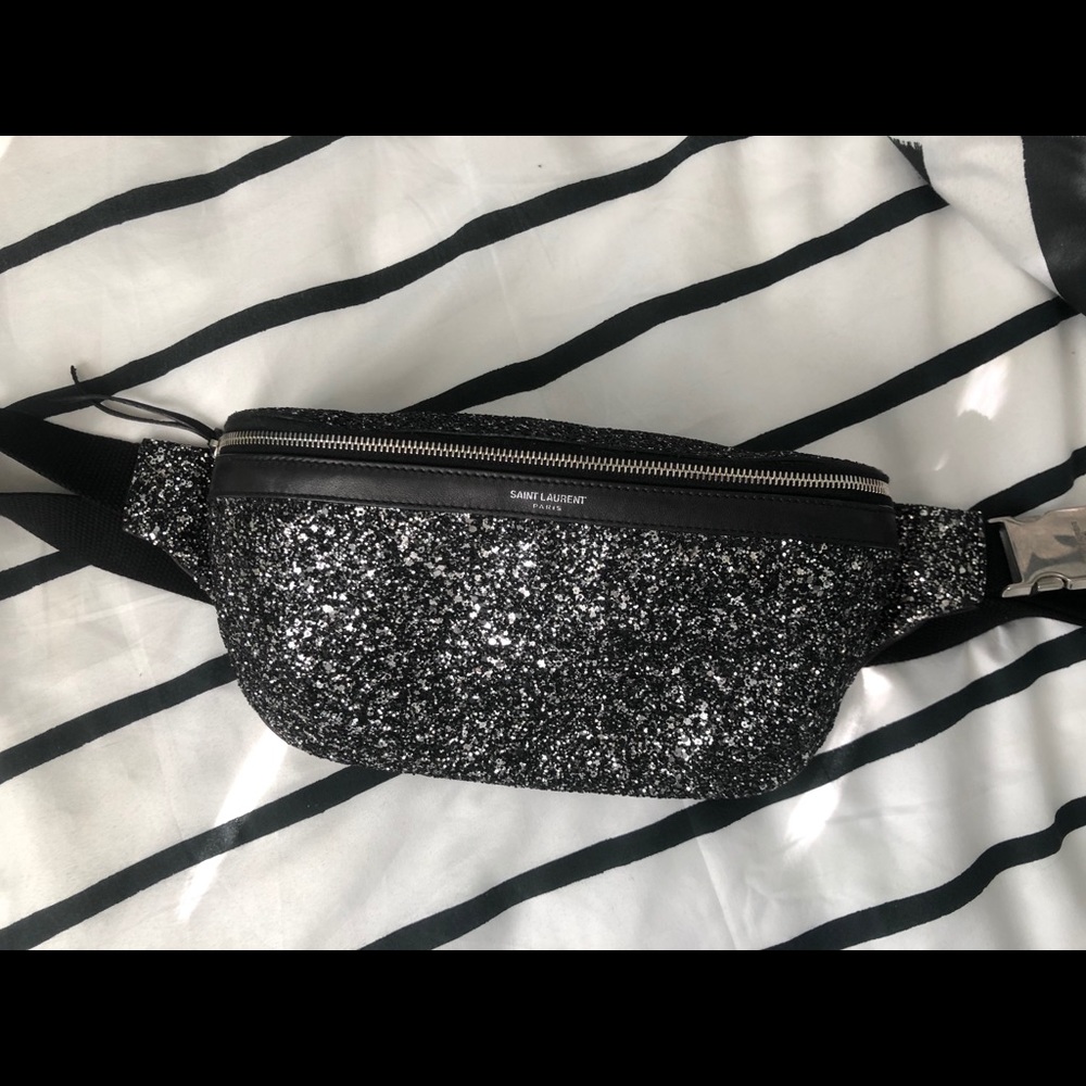 Rare limited edition YSL sequin glitter fanny pack
